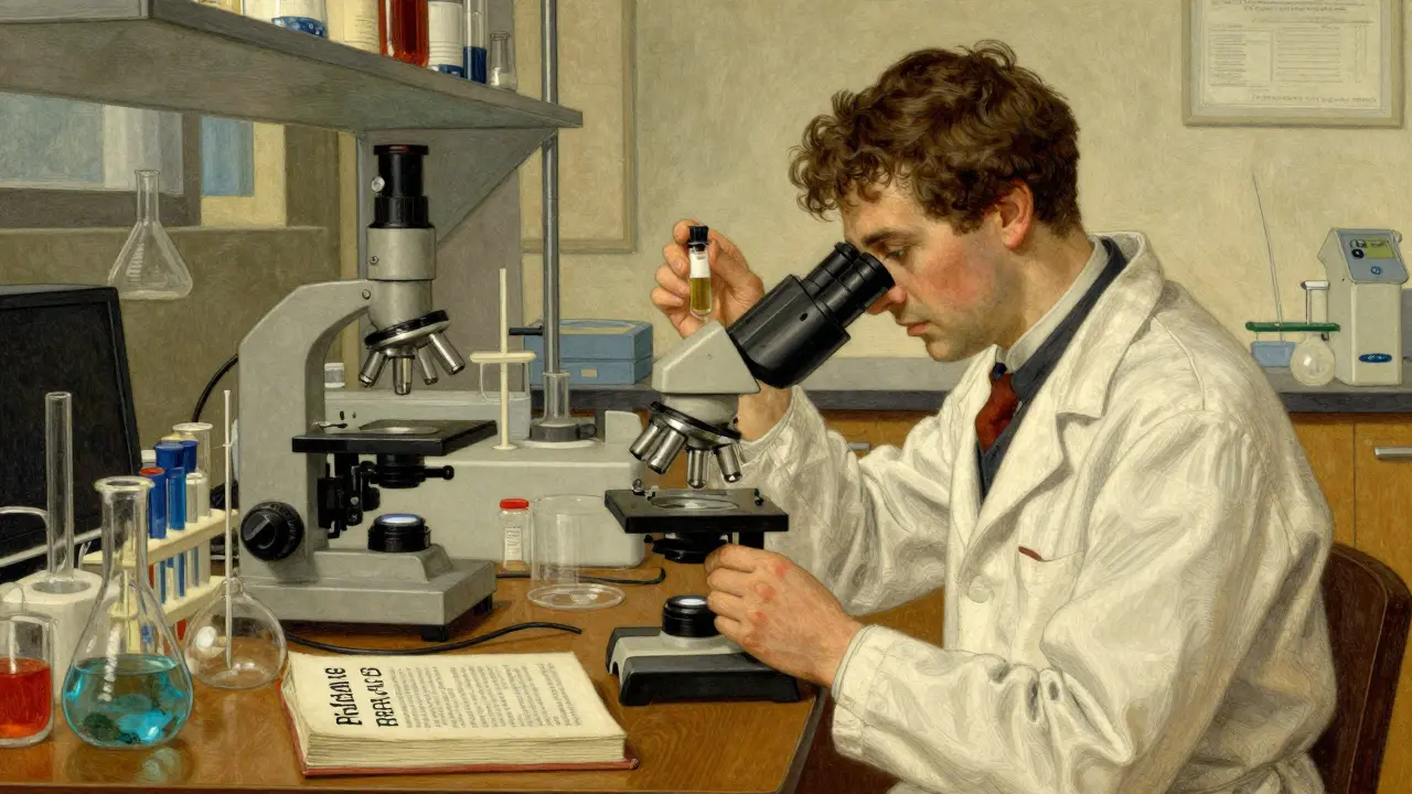FDA scientists testing bioequivalence in a laboratory.